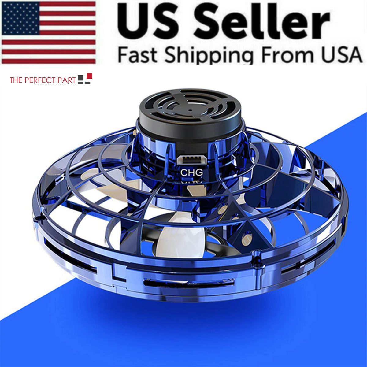 Flying Fidget Spinner Drone Ball | LED UFO Stress Relief Toy for Kids & Adults