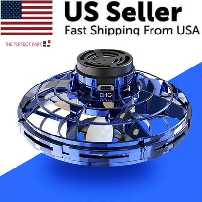 Flying Fidget Spinner Drone Ball | LED UFO Stress Relief Toy for Kids & Adults