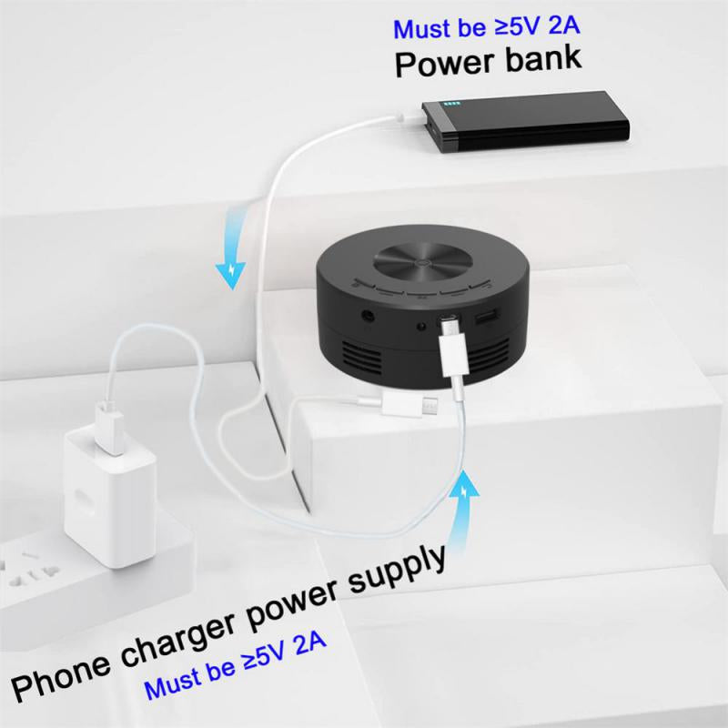 Smart WiFi Mini Projector – Portable 1080P LED Home Theater Video Player