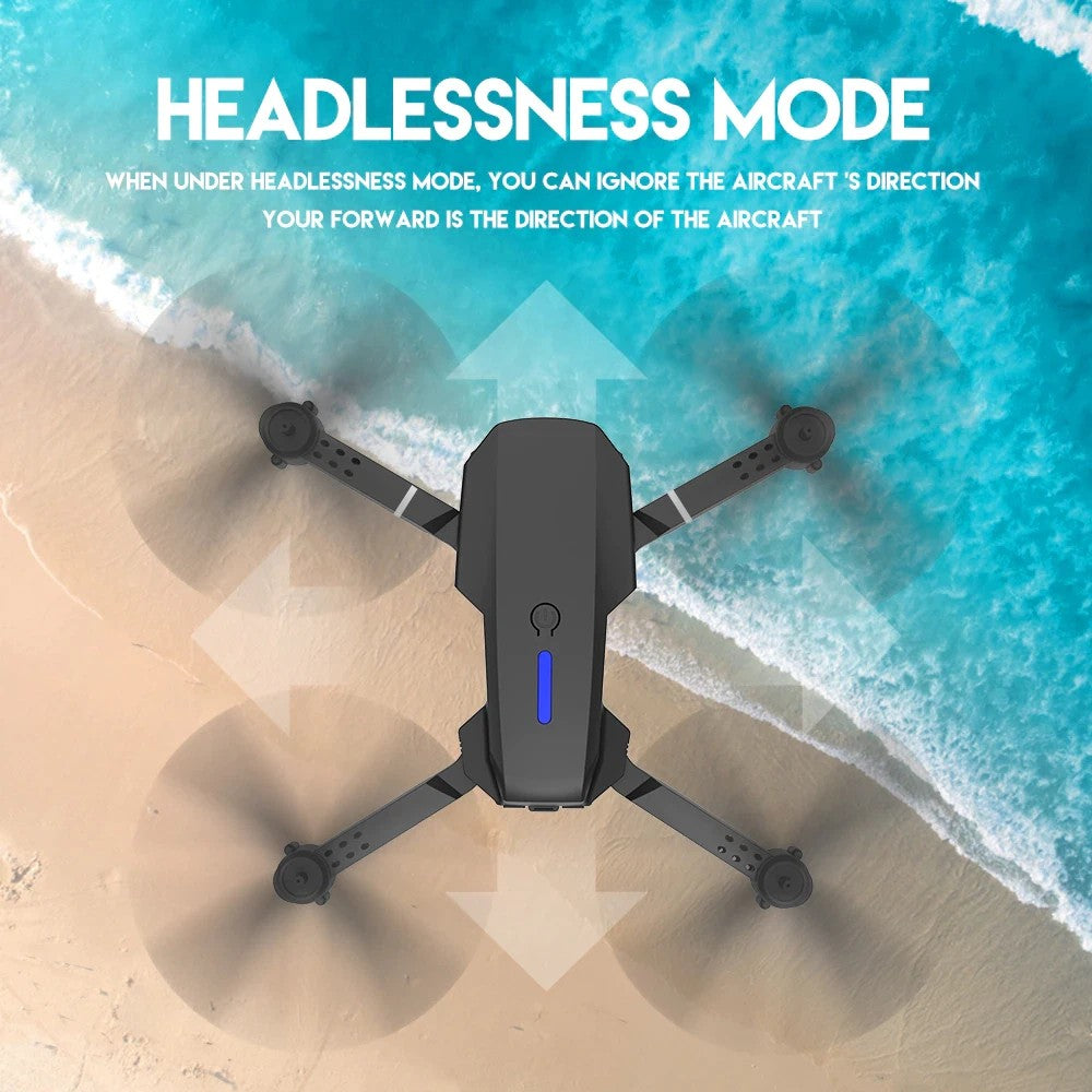 RC Drone with 4K HD Dual Camera Wifi FPV Foldable Quadcopter +4 Battery
