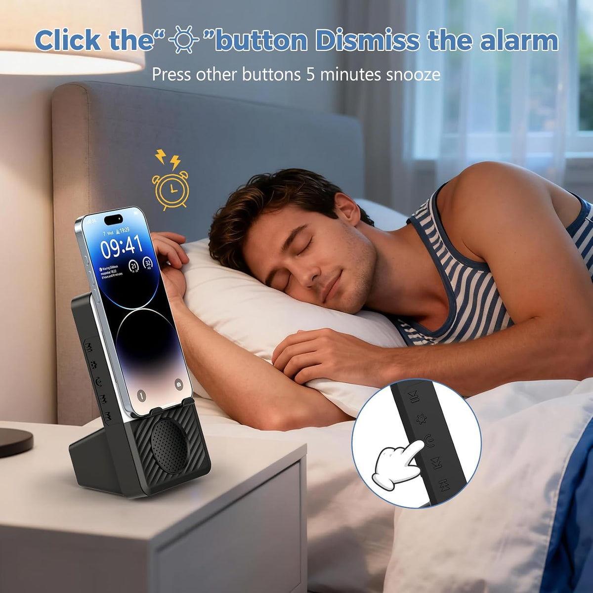 Wireless Induction Speaker – RGB Bluetooth Desk Speaker with Phone Stand, Instant Sound Boost for Calls, Podcasts & Videos