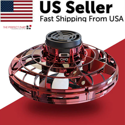 Flying Fidget Spinner Drone Ball | LED UFO Stress Relief Toy for Kids & Adults