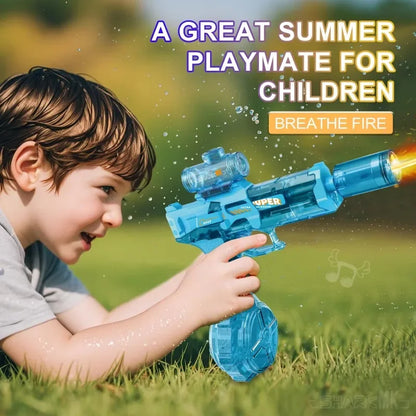 Spit Fire Electric Water Gun – Automatic Recoil Blaster with Sensor Lights