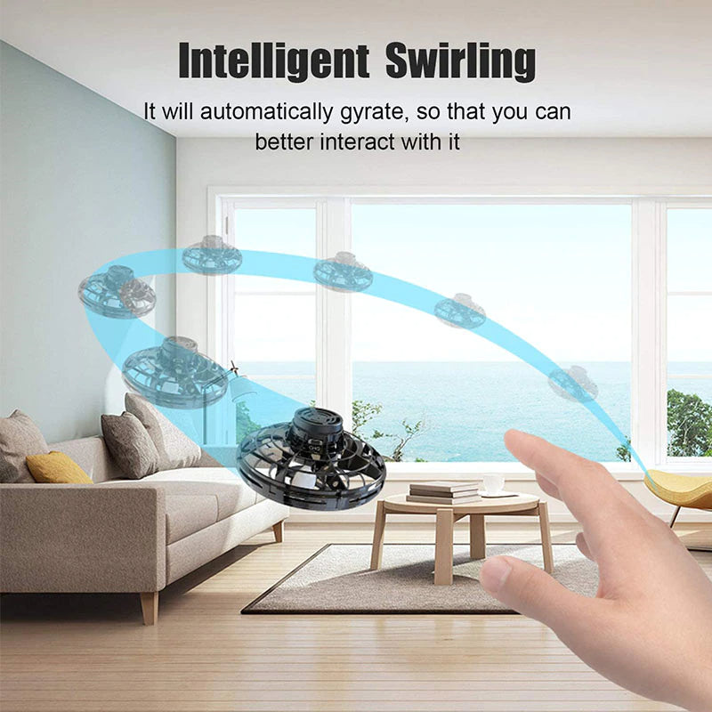 Flying Fidget Spinner Drone Ball | LED UFO Stress Relief Toy for Kids & Adults