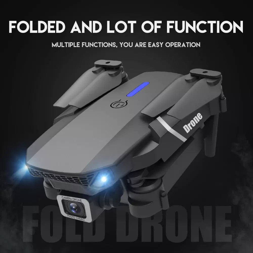 RC Drone with 4K HD Dual Camera Wifi FPV Foldable Quadcopter +4 Battery