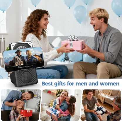 Wireless Induction Speaker – RGB Bluetooth Desk Speaker with Phone Stand, Instant Sound Boost for Calls, Podcasts & Videos