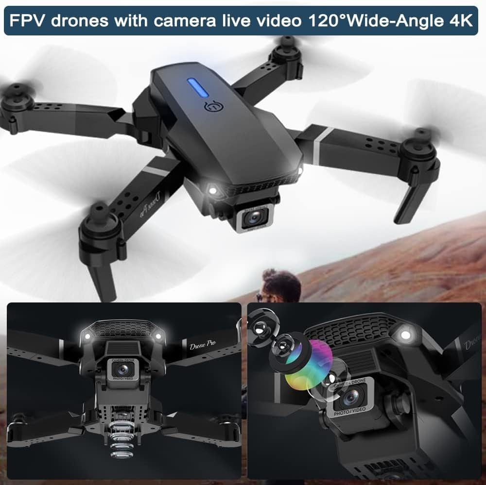 FPV Drone with 1080P Dual HD Cameras Upgraded Version RC Quadcopter for Adults, Beginner Wifi RC Drone Live Video