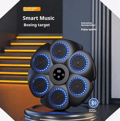 Puseky Smart Music Boxing Machine – Wall‑Mounted Bluetooth Trainer with Gloves, LED Display & 9 Modes