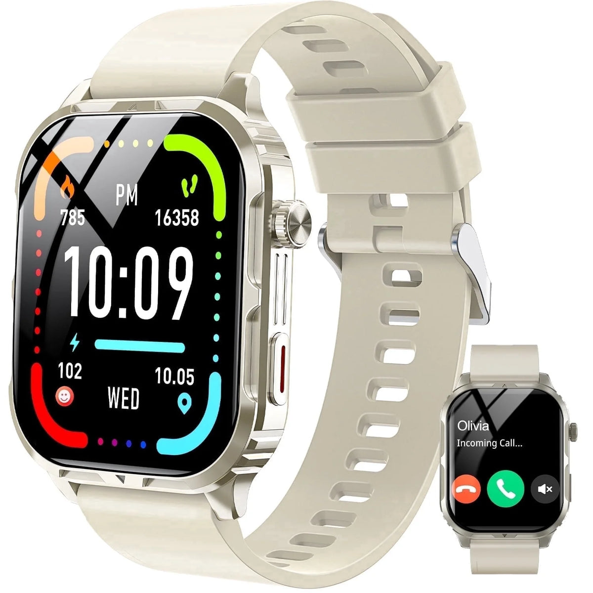 H5 Smart Watch with Bluetooth Call, IP68 Waterproof Fitness Tracker for Women and Men