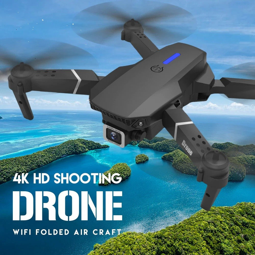 RC Drone with 4K HD Dual Camera Wifi FPV Foldable Quadcopter +4 Battery