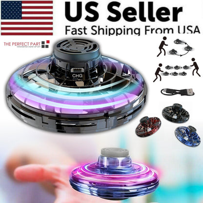 Flying Fidget Spinner Drone Ball | LED UFO Stress Relief Toy for Kids & Adults