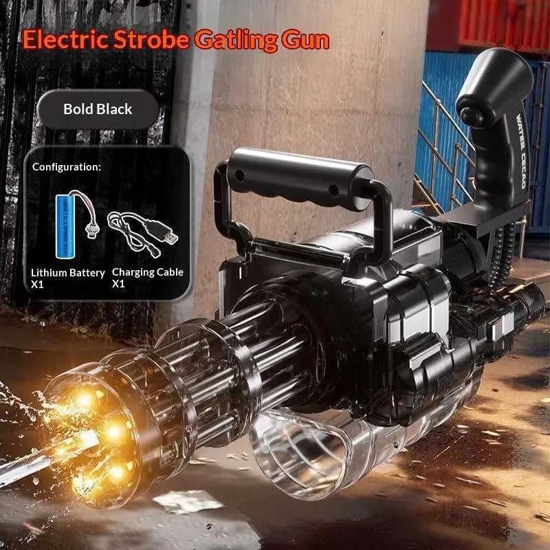 Auto Gatling Water Cannon – Rotating High‑Pressure Blaster, Large Capacity Tank, Outdoor Summer Fun Toy for Kids & Adults