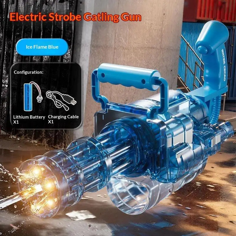 Auto Gatling Water Cannon – Rotating High‑Pressure Blaster, Large Capacity Tank, Outdoor Summer Fun Toy for Kids & Adults