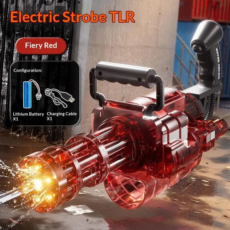 Auto Gatling Water Cannon – Rotating High‑Pressure Blaster, Large Capacity Tank, Outdoor Summer Fun Toy for Kids & Adults