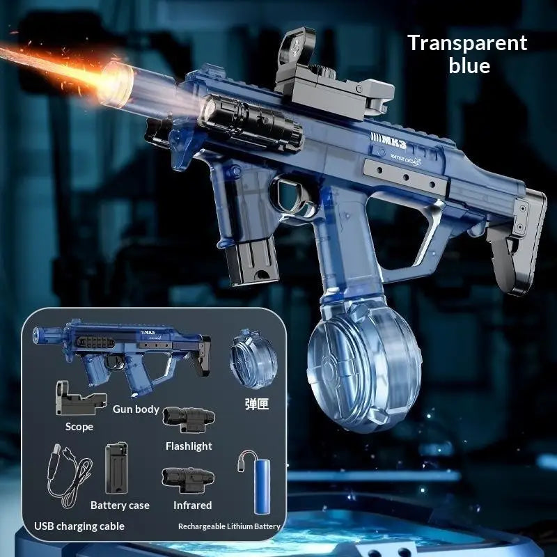 Auto Gatling Water Cannon – Rotating High‑Pressure Blaster, Large Capacity Tank, Outdoor Summer Fun Toy for Kids & Adults