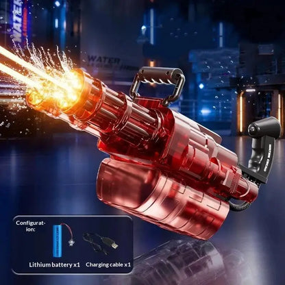 Auto Gatling Water Cannon – Rotating High‑Pressure Blaster, Large Capacity Tank, Outdoor Summer Fun Toy for Kids & Adults