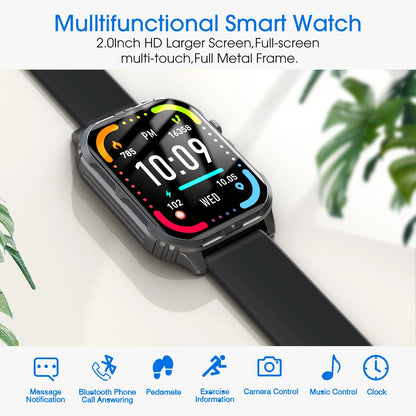 H5 Smart Watch with Bluetooth Call, IP68 Waterproof Fitness Tracker for Women and Men