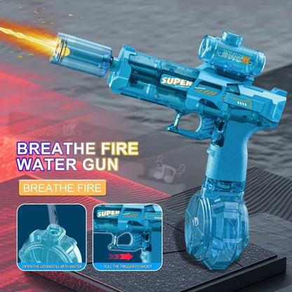 Spit Fire Electric Water Gun – Automatic Recoil Blaster with Sensor Lights