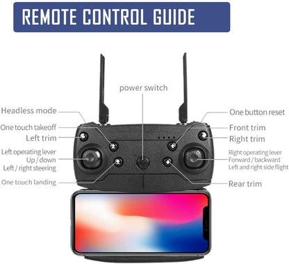 FPV Drone with 1080P Dual HD Cameras Upgraded Version RC Quadcopter for Adults, Beginner Wifi RC Drone Live Video