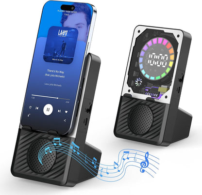 Wireless Induction Speaker – RGB Bluetooth Desk Speaker with Phone Stand, Instant Sound Boost for Calls, Podcasts & Videos