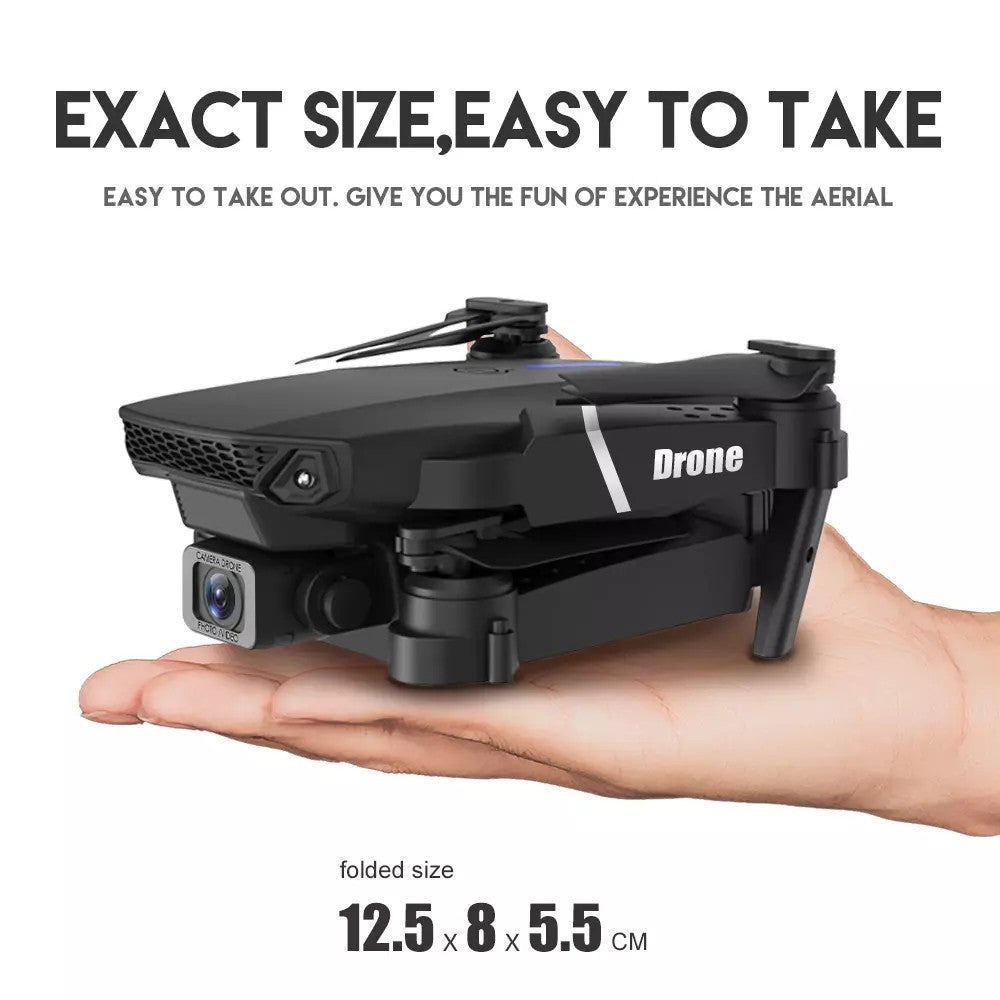 RC Drone with 4K HD Dual Camera Wifi FPV Foldable Quadcopter +4 Battery