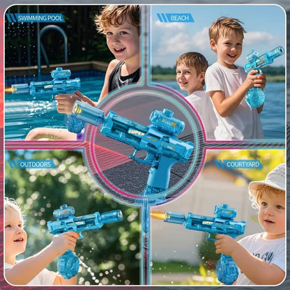 Spit Fire Electric Water Gun – Automatic Recoil Blaster with Sensor Lights