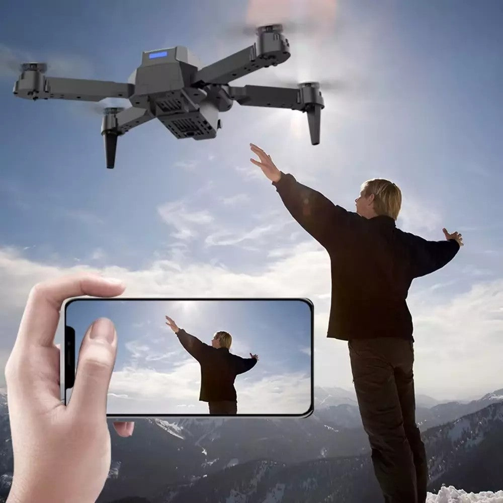 RC Drone with 4K HD Dual Camera Wifi FPV Foldable Quadcopter +4 Battery