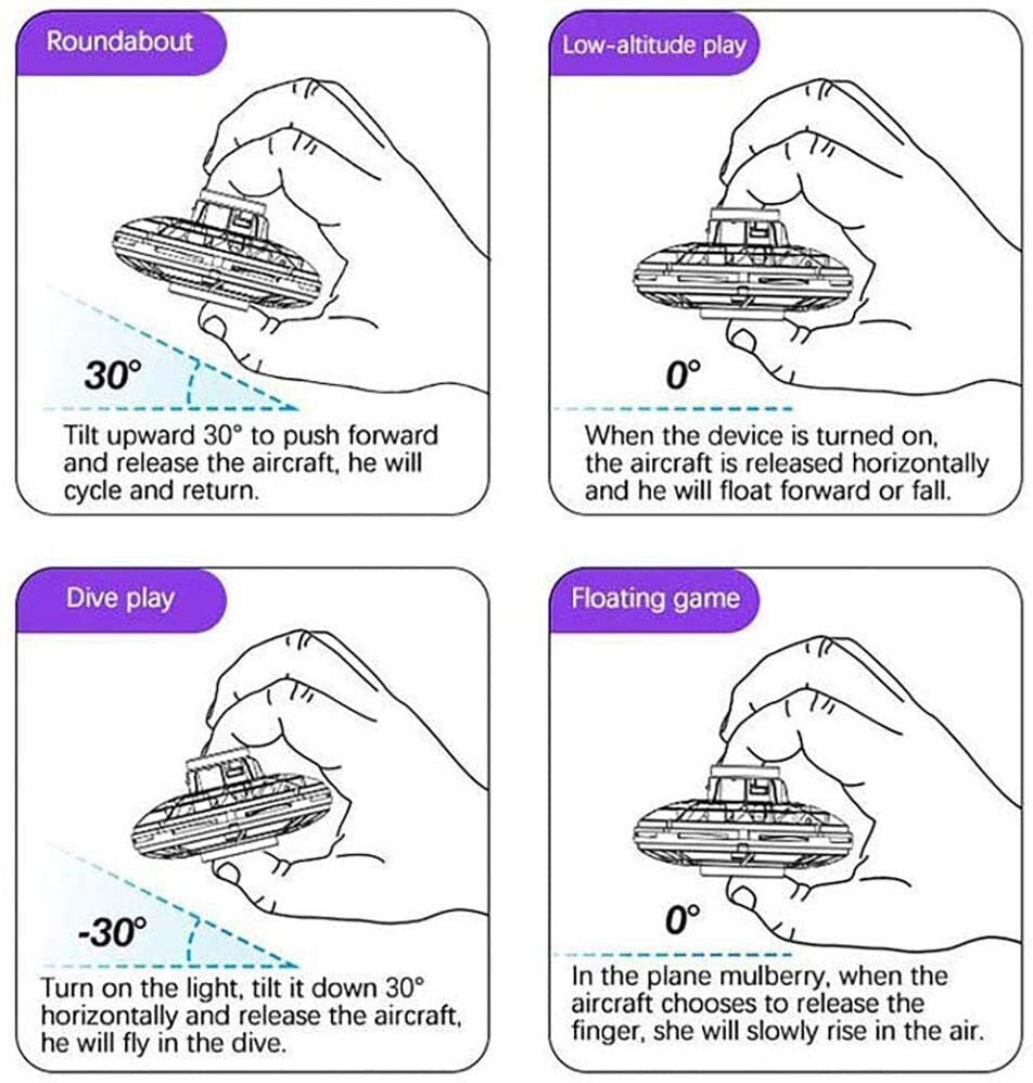 Flying Fidget Spinner Drone Ball | LED UFO Stress Relief Toy for Kids & Adults